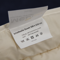 Duvet Schafwolle – Sommerdecke, 260 gr/m²
