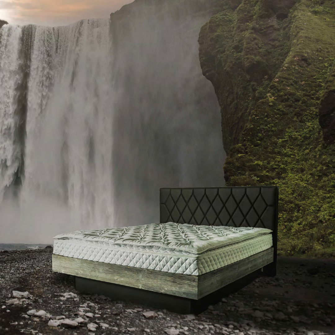 Holzwasserbett Altholz Grau